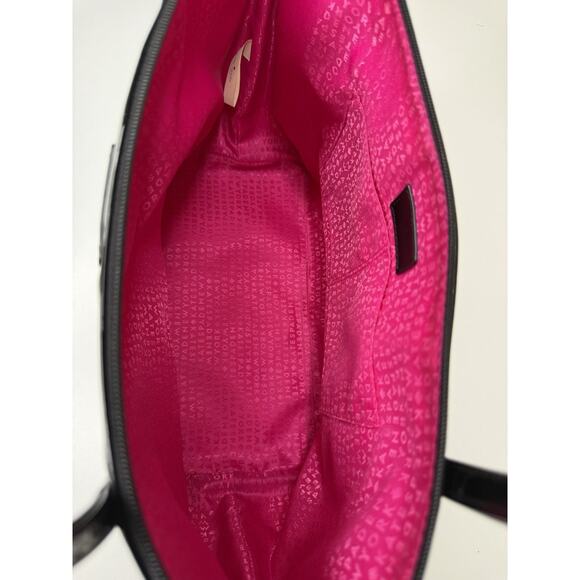 Kate Spade Penn Valley Sophie Tote Large Black Cream Patent PVC Top Handle Bag - Picture 8 of 11